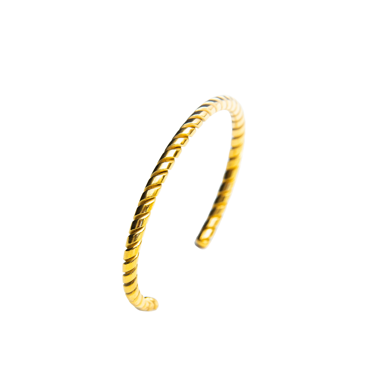 Twist Bangle【Silver925 LINE】(Gold・M) | sulamericamolduras.com.br